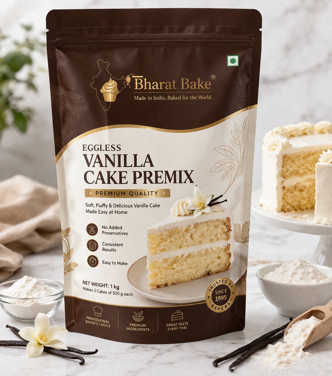 VANILLA CAKE PREMIX - LC Egg Free Vanila Premix